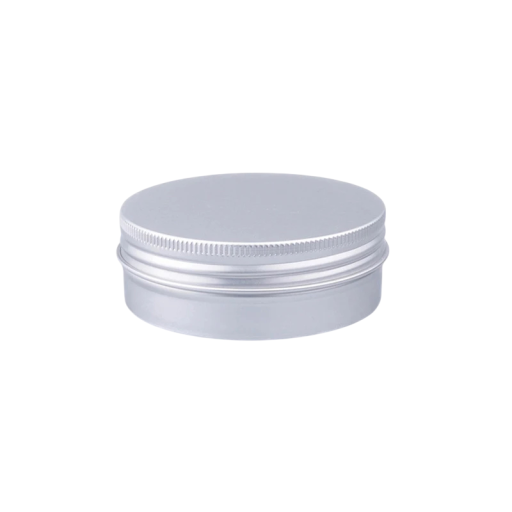 Kosmetische nachfüllbare Dose 60 ml Aluminium Schraubbehälter silber 68 × 25 mm Behälter für Creme Balsam Salbe Kosmetik für die Kosmetiktasche