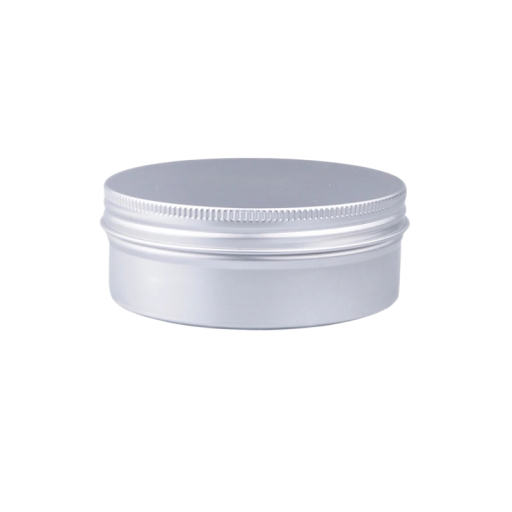 Kosmetisk påfyllningsbar burk 150 ml Aluminium skruvlock burk silver 83 × 35 mm Förpackning för kräm balm salva kosmetik och hemmakosmetik