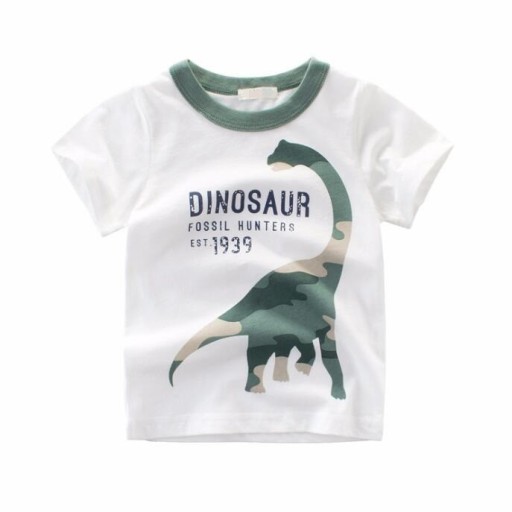 Koszulka chłopięca z nadrukiem dinozaura B1384