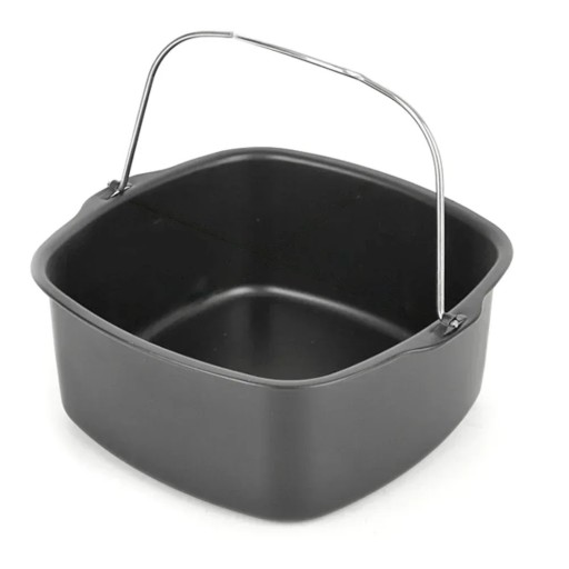 Koszyk do horkowietrznej frytkownicy 16,5 × 17,5 cm Stal aluminiowa z nieprzywierającą powłoką Odpowiedni do piekarnika i mikrofalówki Akcesorium