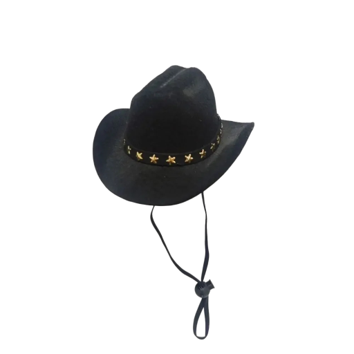 Kovbojský klobouk pro psy a kočky s hvězdou Nastavitelná pokrývka hlavy Western kostým pro domácí mazlíčky Chovatelské potřeby 13,5x11x6 cm