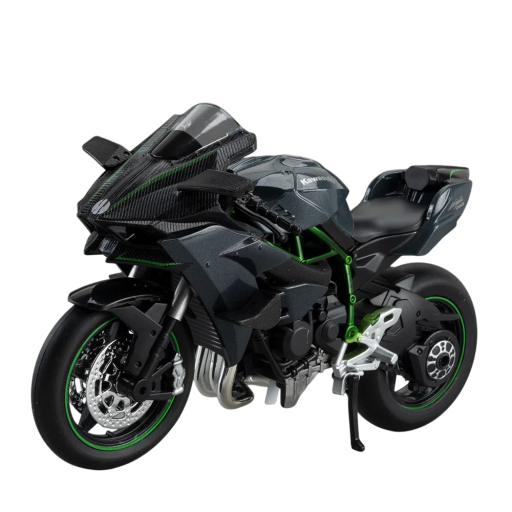 Kovový modell motorkerékpár Kawasaki  Részletes miniatura utcai motorkerékpár Realisztikus kivitel Gyűjtői modell