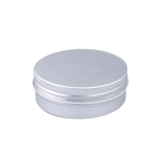 Kozmetická plniteľná dóza 100 ml Hliníková skrutkovacia nádobka strieborná 83 × 25 mm Obal na krém balzám masť kozmetiku