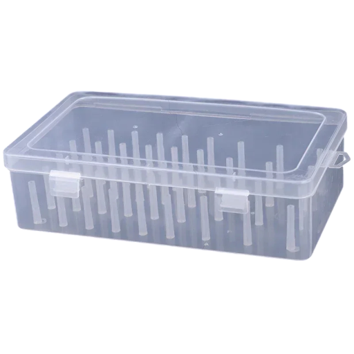 Krabička na šijacie nite s 42 priehradkami 23,7 x 13,7 x 6,6 cm Organizér na cievky z PP plastu Držiak na šijacie príslušenstvo Remeselný box