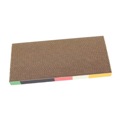 Kradsemåtte til katte i pap, lige, 43x20x3 cm, let kradsemåtte, hvileområde, møbelbeskyttelse, egnet til enhver lejlighed