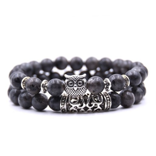 Kralenarmband met uil 2 stuks