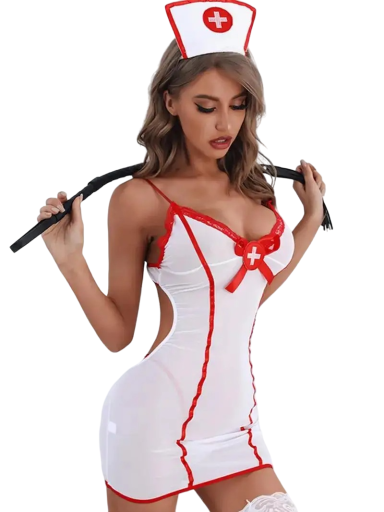 Krankenschwester-Kostüm für Damen, Cosplay, Krankenschwester-Kostüm, Halloween-Kostüm, sexy Damen-Krankenschwester-Kostüm