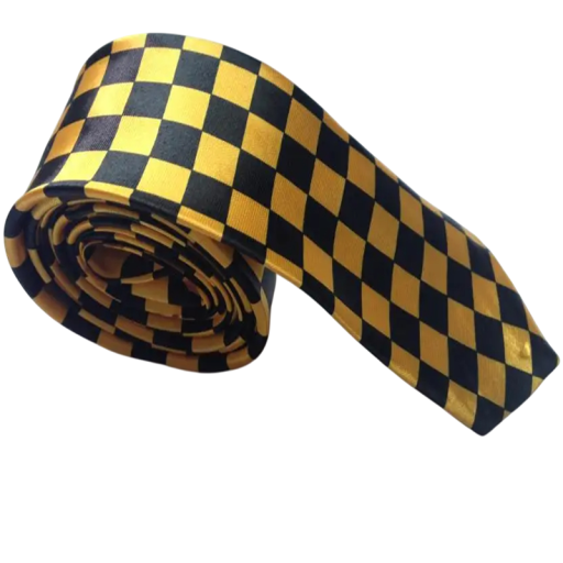Kravata s šachovnicovým vzorom 145 x 5 cm Štýlová pánska kravata Čiernobiely vzor Moderný módny doplnok na večierky, kostýmy a elegantné outfity