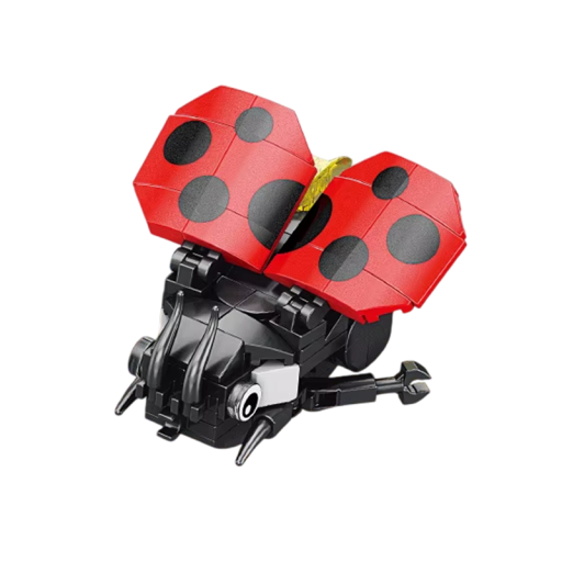 Kreatív építőjáték Katicabogár 95 db mini mikro blokk 6.6 x 7.7 x 5 cm 3D építőmodell rovarok számára 9 éves kortól Oktató készlet összeállításhoz