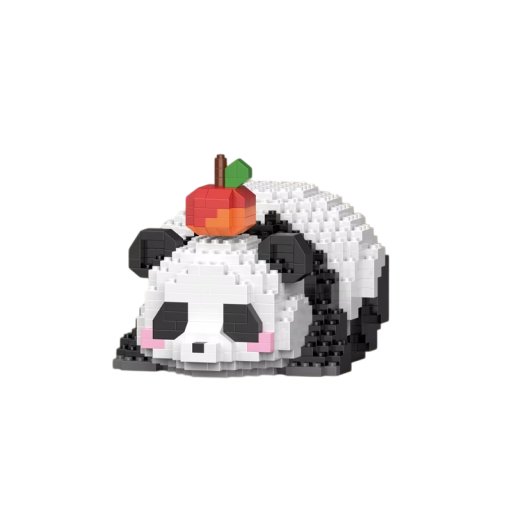 Kreatívna stavebnica panda 7,8 x 6,8 x 8,8 cm 534 ks MINI DIY zvierací model pre deti Roztomilá figúrka z kociek Sestaviteľná dekorácia 6+