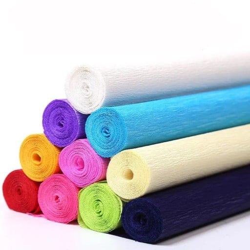 Krepowy papier kolorowy 250 × 50 cm dekoracyjny krepak do tworzenia pakowania prezentów i aranżacji kwiatów