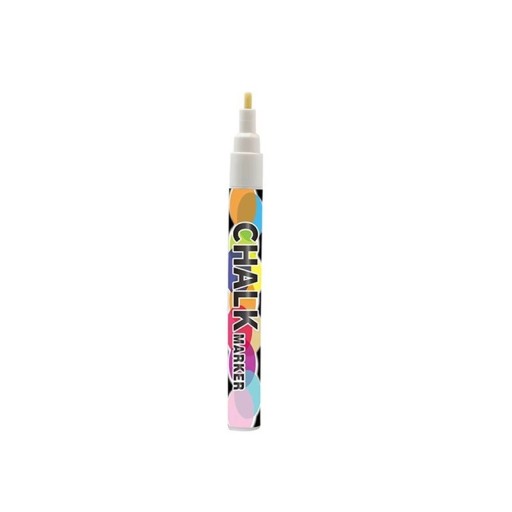 Kritad skrivare Raderbar flytande krita fluorescerande graffiti penna Fiber spets 3 mm Vit färg För skrivande och ritande på tavla