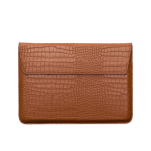 Krokodillemønster i læder til MacBook, Huawei 13 tommer, 35 x 24,5 cm