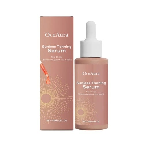 Kruiden zelfbruinende serum langdurig 60 ml in glazen flesje met pipet voor een natuurlijke gebruinde uitstraling van de huid en het lichaam