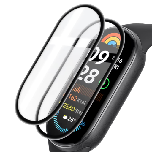 Krycí fólie 2 ks pro Xiaomi Band 9 TPU ochranná fólie na displej HD ultratenká plné krytí ochrana proti poškrábání příslušenství