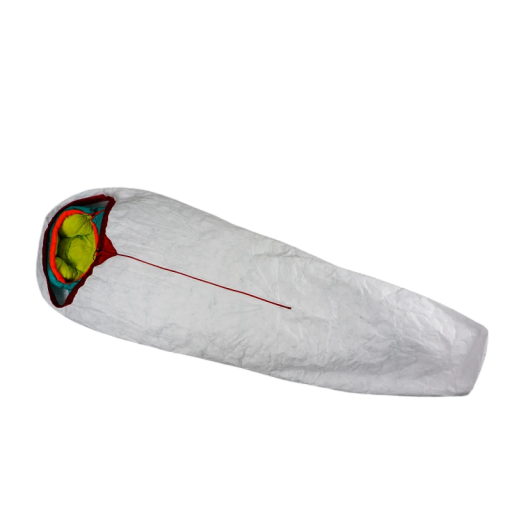 Kryt na spacák voděodolný s obalem hlavy 230 × 90 cm cca 200 g pro outdoor spaní ochrana spacáku a udržení tepla