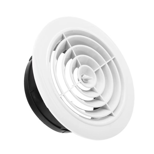 Kryt ventilátoru kulatého potrubí 150 mm 200x78x145 mm Větrací mřížka ventilační otvor pro odvod vzduchu Kryt odvodního ventilu cirkulace