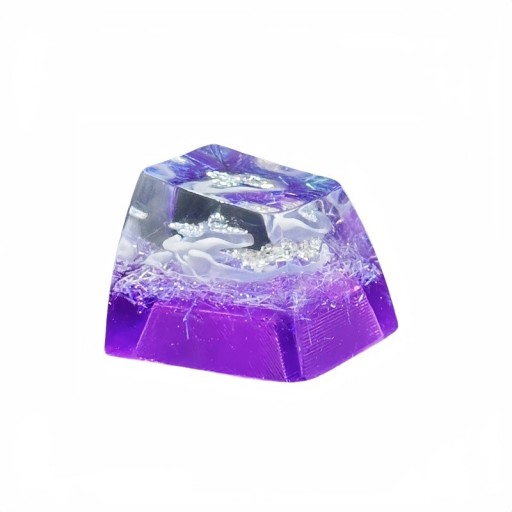 Krytă de tastă decorativă cu efect transparent artisan keycap din rășină pentru tastatură mecanică, setup de jocuri și PC de lucru