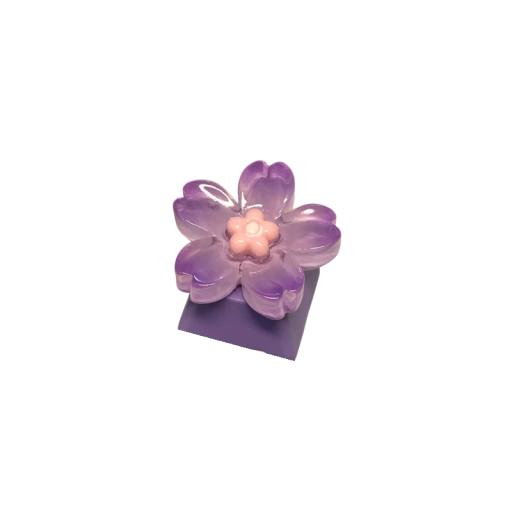 Krytje voor toets met bloemenontwerp transparant kruisvorm roze artisan keycap voor mechanische toetsenborden MX switch