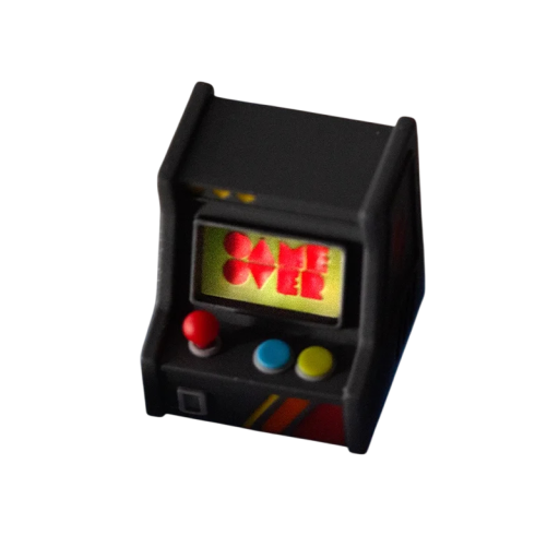 Krytka para tecla retro arcade decorativa de resina preta artisan keycap para teclado mecânico PC