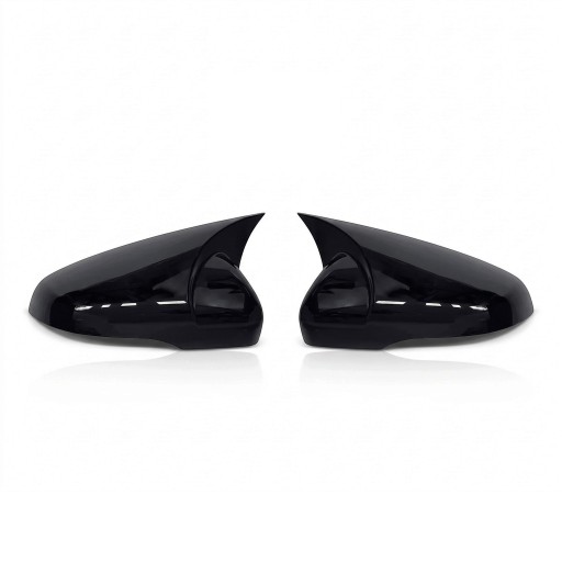 Krytos de espelhos retrovisores 2 pcs, capas adesivas para espelhos laterais em forma de canto, plástico ABS, preto brilhante, para Volkswagen Golf 6