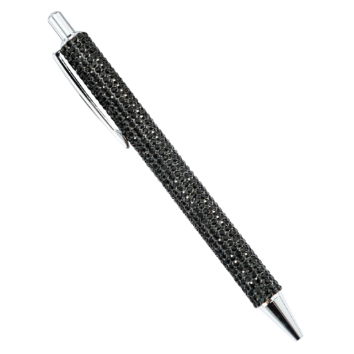 Kugelschreiber 14,4 cm Roségoldener Metallstift mit Strasssteinen Edler Hochzeits- und Geschenkstift Luxuriöse Schreibgeräte für Büro