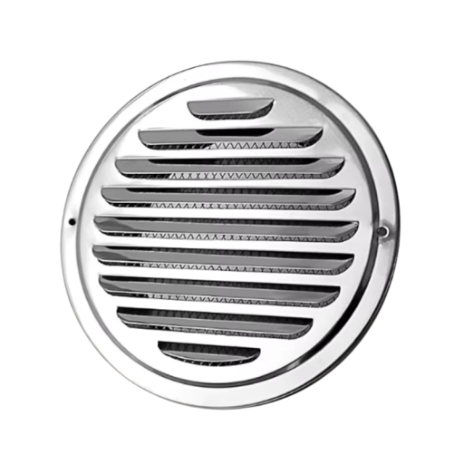 Kulatá větrací mřížka 160 mm 155x190x50 mm Nerezová ocel 201 Ochrana proti hmyzu Ventilační kryt Venkovní i vnitřní odvod vzduchu