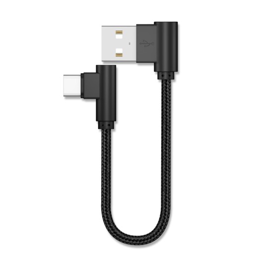 Kulmainen USB / USB-C -datakaapeli 20 cm