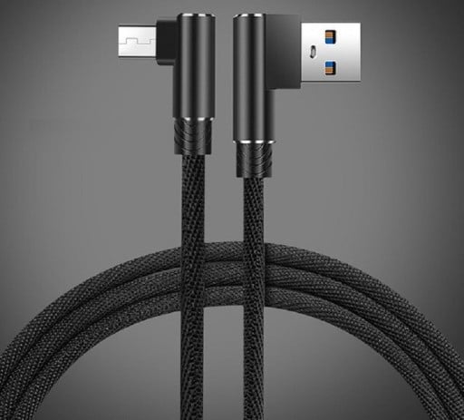 Kulmakaapeli USB:stä Micro USB:hen
