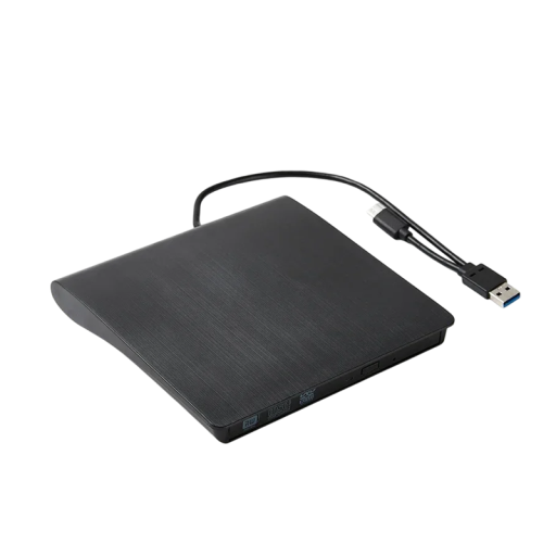 Külső CD/DVD meghajtó 14,5 x 14,8 x 1,8 cm USB 3.0/USB-C Plug and Play Író Windows és Mac OS számára Hordozható optikai egység