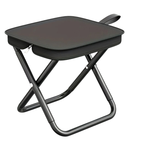 Kültéri összecsukható hordozható szék 24 x 26 x 28 cm Kompakt kempingstool cipzárral Összecsukott állapotban 12,5 x 11,2 cm Könnyű szék