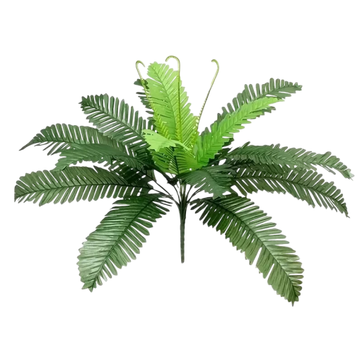 Kunstig bregne 46×20 cm Tropisk dekorativ grøn plante lavet af plastik Bladarrangement gren til urtepotte eller vase indendørs udendørs