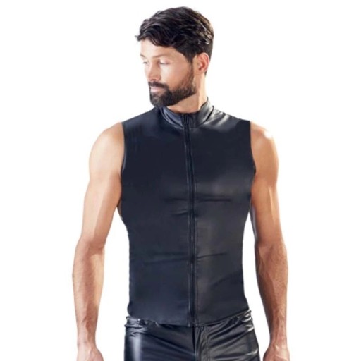 Kunstleren tanktop voor heren T1992