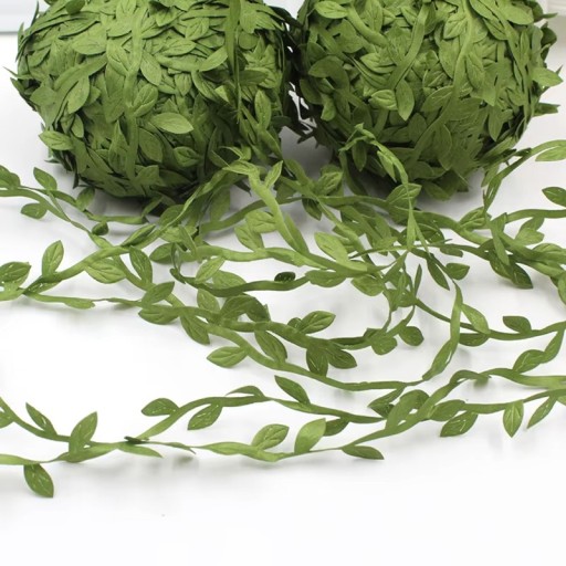 Kunstmatig bladlint 10 m Groen Decoratief lint voor arrangementen Bloemenlint voor kransen Bruiloft- en seizoensdecoraties Handwerk