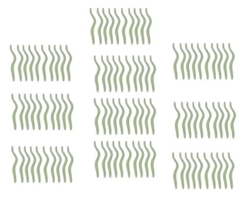 Kunstmatige wormen 3,5 cm 100 stuks
