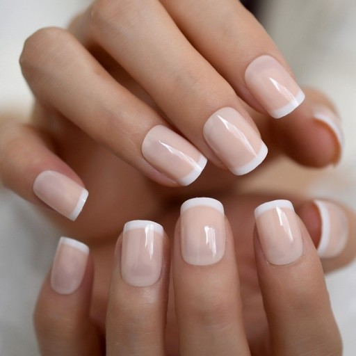 Kunstnagels French manicure 24 stuks