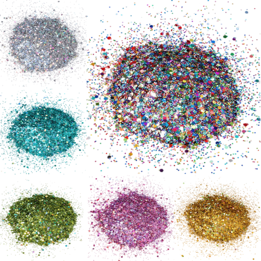 Kuusikulmaiset glitterit 10g PET PVC Kiiltävät koristeet koristelemiseen Kimallus luovaan tekemiseen Taide DIY Käsityöt Korut Manikyyri