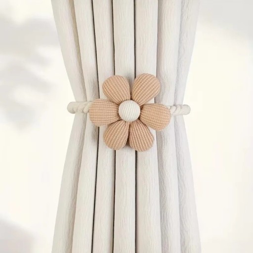 Kvetinová magnetická okenná príchytka dekoratívny úväz 46 cm magnetický držiak na stiahnutie závesov a záclon k oknu