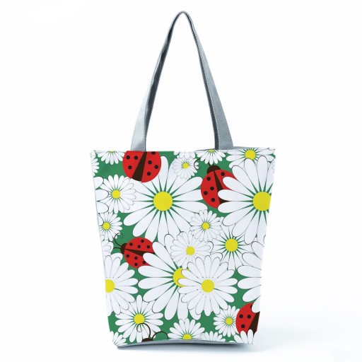 Kvinders lærredstaske blomster