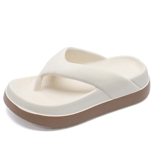 Kvinnors hög mjuk plattform Flip Flops sommar Halkfria tofflor Snygga bekväma skor för hemma och utomhus Varmt väder