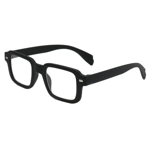 Kwadratowe plastikowe okulary do czytania +4,00 Ochrona przed niebieskim światłem Stylowe okulary do pracy przy komputerze Lekka oprawka Nowoczesny wygląd