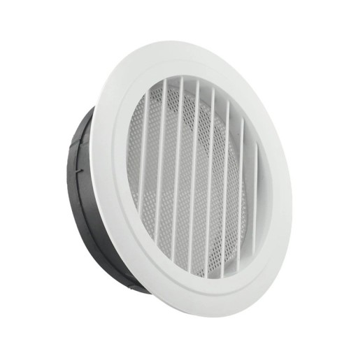 Κυκλική αεραγωγός 75 mm 110x65x70 mm Ρυθμιζόμενη πλαστική σχάρα ABS Λαμπερή κάλυψη για τοίχο και οροφή Ανθεκτική αεραγωγός για εσωτερικούς χώρους