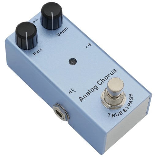 Kytarový efektový pedál Analog Chorus Šedý Kovové tělo Kompaktní design Profesionální chorus efekt s teplým analogovým zvukem a TrueBypass Kytarový efektový pedál Analog Chorus Šedý Kovové tělo Kompaktní design Profesionální chorus efekt s teplým analogovým zvukem a TrueBypass