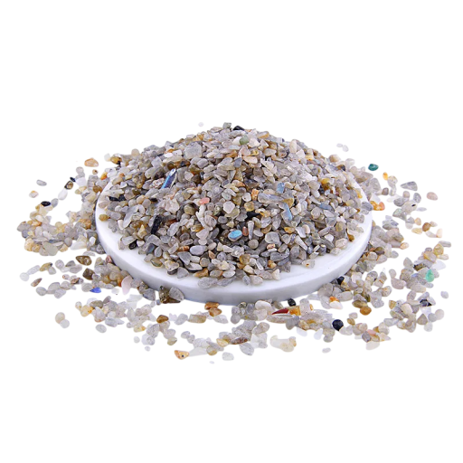 Labradoriet stenen 3–5 mm natuurlijke mineraal grijze mix 20 g kleine steentjes decoratieve grind voor creatie en arrangement