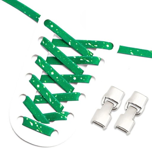 Lacci elastici piatti per scarpe senza annodare 100 cm Lacci in poliestere con chiusura metallica Calzata rapida per scarpe sportive