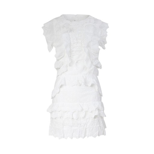 Lace Dress with Ruffles