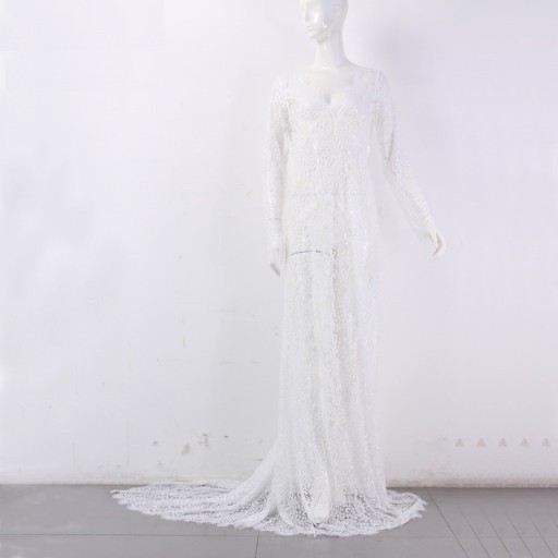 Lace Dress with Train