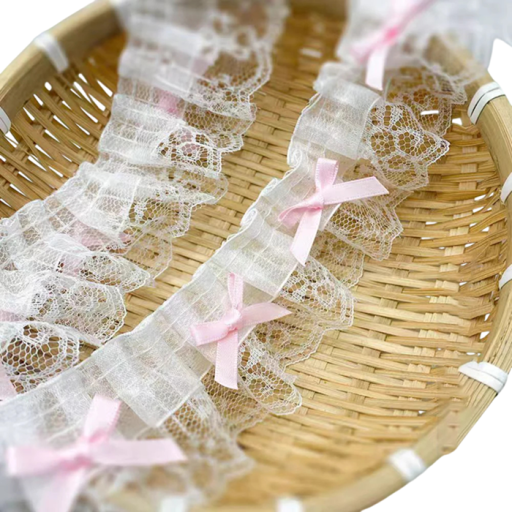 Lace Ribbon with Bows 90 cm Width 5 cm Polyester Decorative Lace for Sewing Clothing Decoration Crafting
