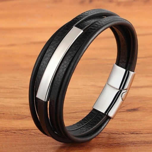 Läderarmband för män H375