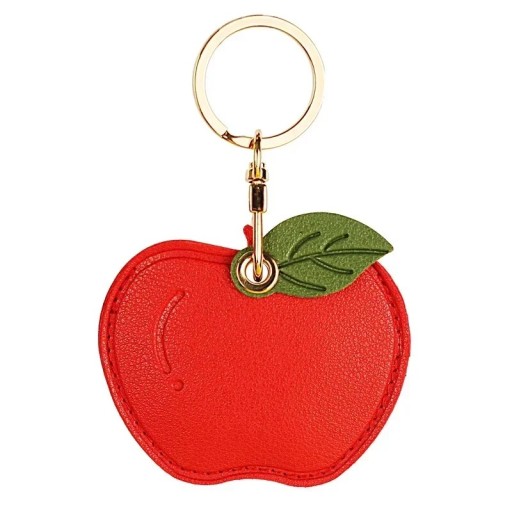 Läderfodral för Apple AirTag äpple Skyddande skal mot repor med metallring för nycklar Stiligt dekorativt fodral för GPS-tracker Air Tag